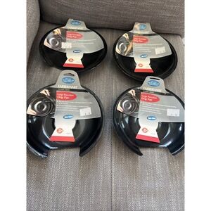 Farberware NEW Large Porcelain Set of 4 Drip Pans Non Stick 76370 Classic Series